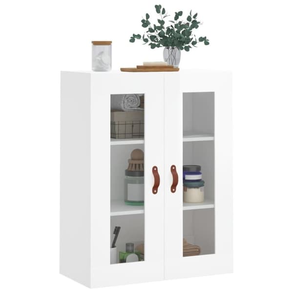 vidaXL Väggskåp vit högglans 69,5x34x90 cm