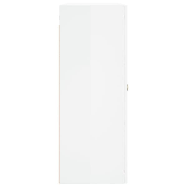 vidaXL Väggskåp vit högglans 69,5x34x90 cm