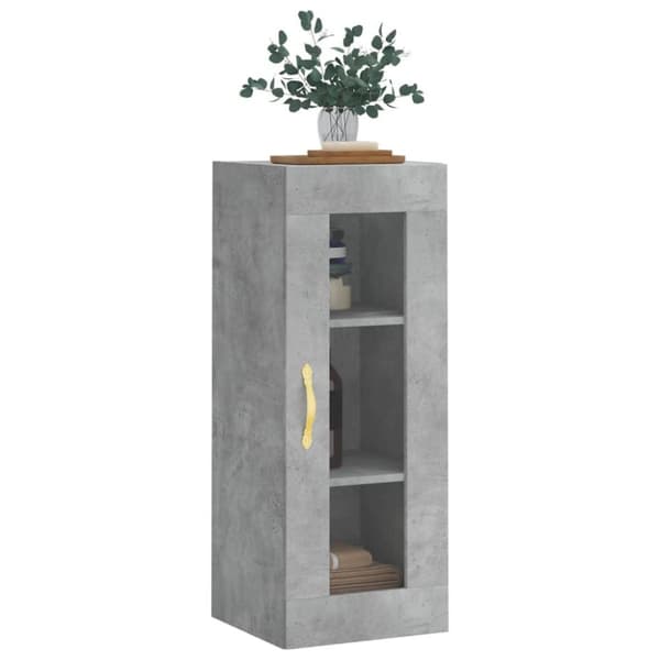 vidaXL vægskab 34,5x34x90 cm betongrå