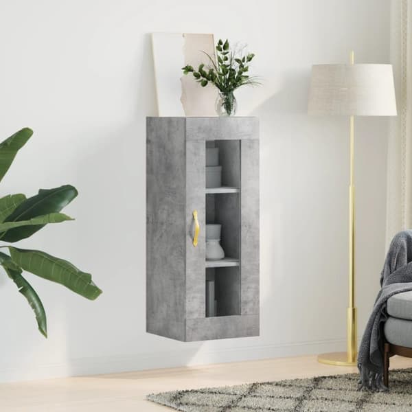 vidaXL vægskab 34,5x34x90 cm betongrå