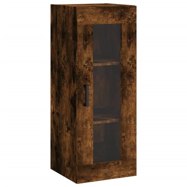 vidaXL Veggskap røkt eik 34,5x34x90 cm