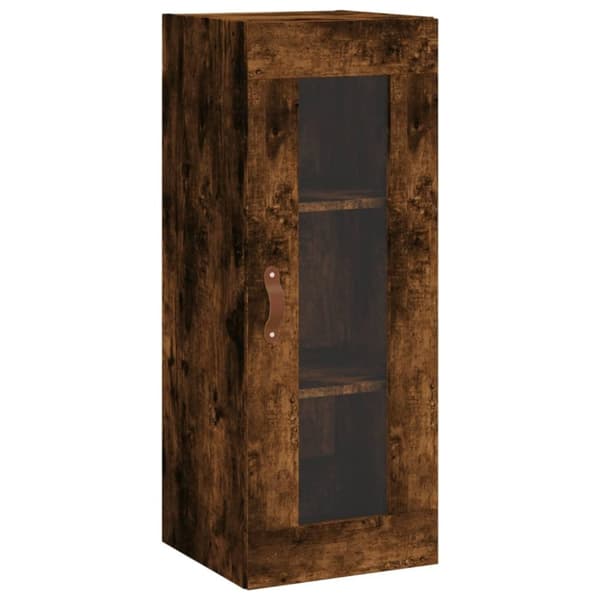 vidaXL Veggskap røkt eik 34,5x34x90 cm
