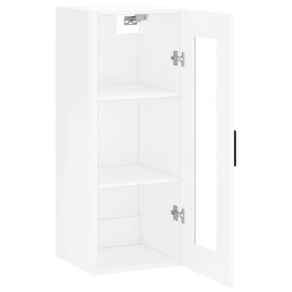 vidaXL vægskab 34,5x34x90 cm hvid højglans