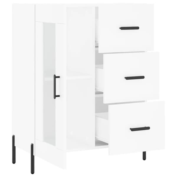 vidaXL Skjenk hvit 69,5x34x90 cm konstruert tre