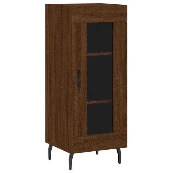 vidaXL skænk 34,5x34x90 cm konstrueret træ brun egetræsfarve