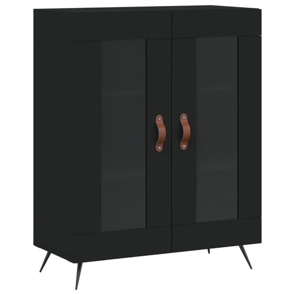 vidaXL Highboard svart 69,5x34x180 cm konstruert tre
