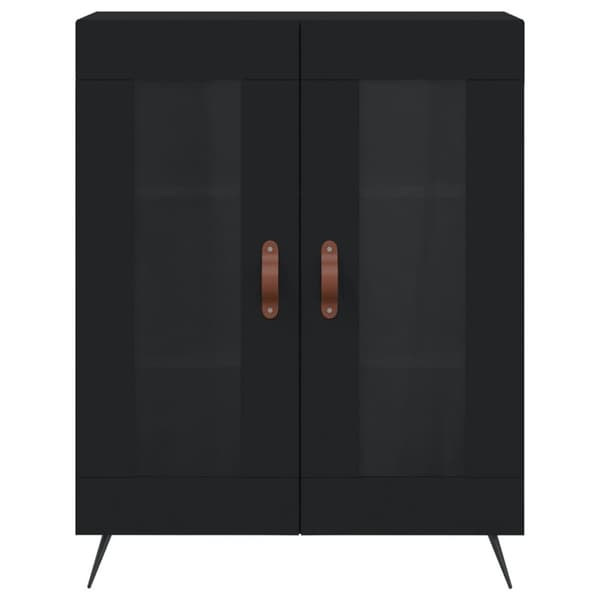 vidaXL Highboard svart 69,5x34x180 cm konstruert tre