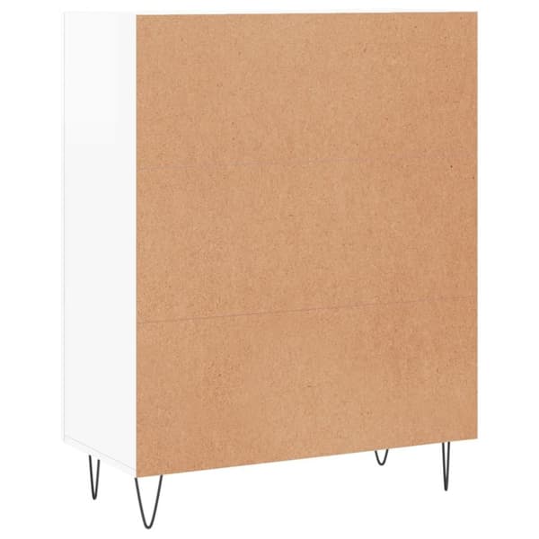 vidaXL Skänk vit högglans 69,5x34x90 cm konstruerat trä