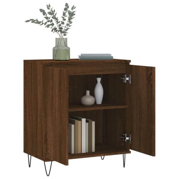 vidaXL Skjenk brun eik 60x35x70 cm konstruert tre