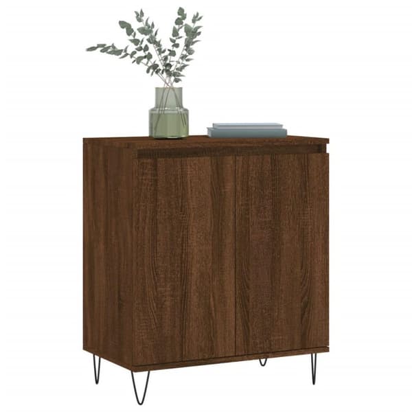 vidaXL Skjenk brun eik 60x35x70 cm konstruert tre