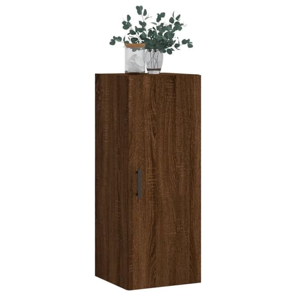 vidaXL Veggskap brun eik 34,5x34x90 cm
