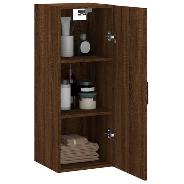 vidaXL Veggskap brun eik 34,5x34x90 cm