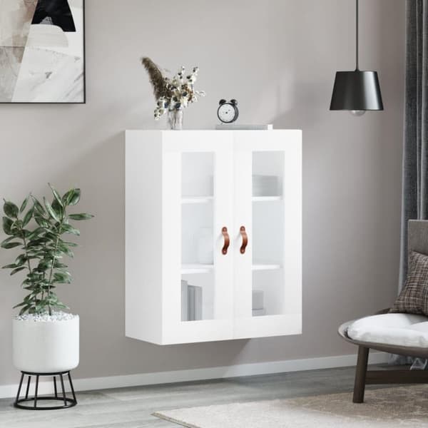 vidaXL væghængt skab 69,5x34x90 cm hvid