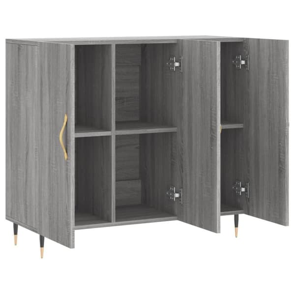 vidaXL Skänk grå sonoma 90x34x80 cm konstruerat trä