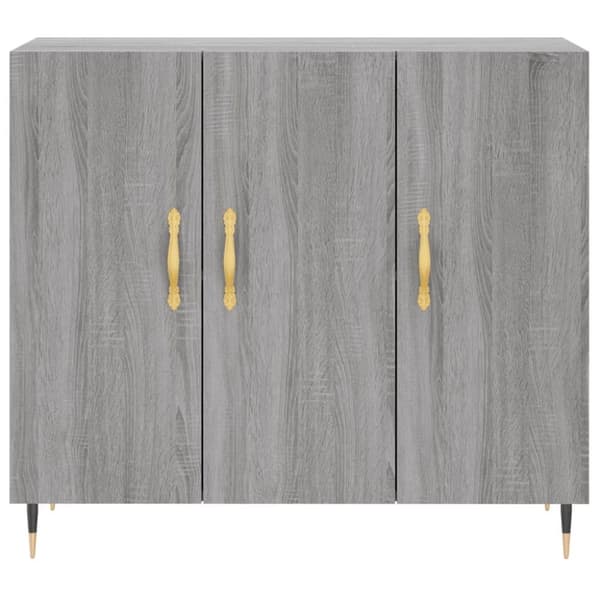 vidaXL Skänk grå sonoma 90x34x80 cm konstruerat trä