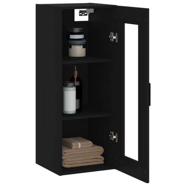 vidaXL Veggskap svart 34,5x34x90 cm