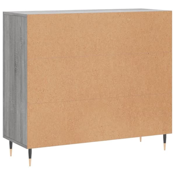 vidaXL skab 90x34x80 cm konstrueret træ grå sonoma-eg