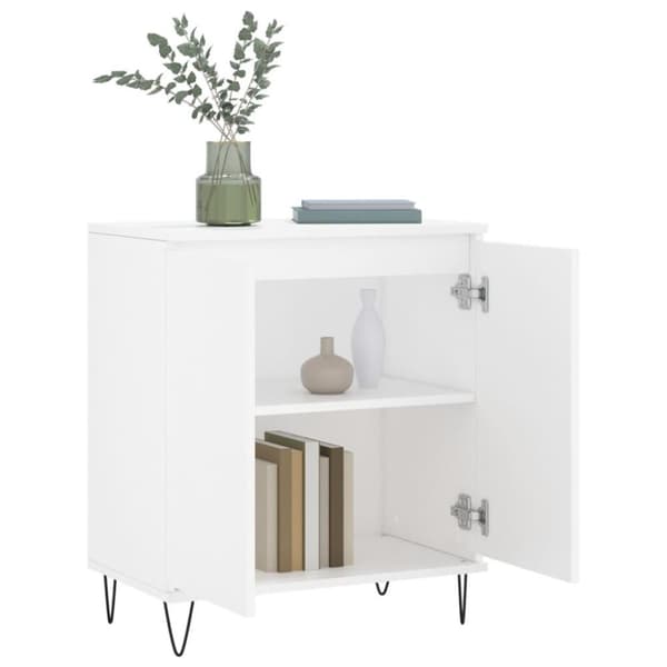 vidaXL Byrå vit 60x35x70 cm konstruerat trä