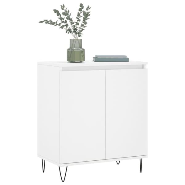 vidaXL skænk 60x35x70 cm konstrueret træ hvid