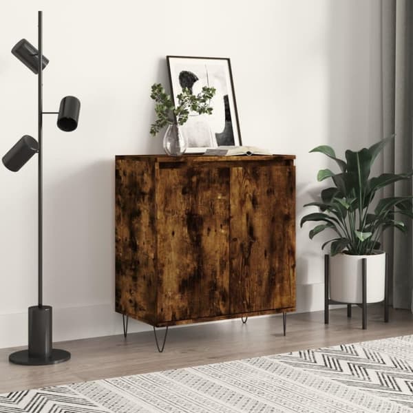 vidaXL skænk 60x35x70 cm konstrueret træ røget egetræsfarve