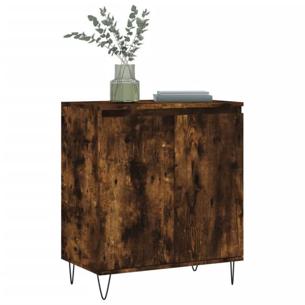 vidaXL skænk 60x35x70 cm konstrueret træ røget egetræsfarve