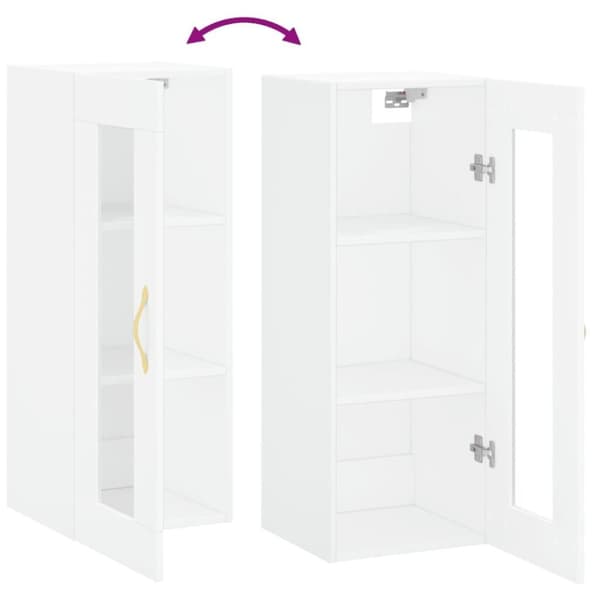 vidaXL Veggskap hvit 34,5x34x90 cm