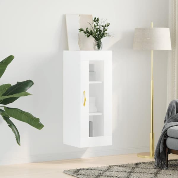 vidaXL Veggskap hvit 34,5x34x90 cm