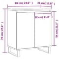 Pikkukuva 10 / 11: vidaXL Senkki betoninharmaa 60x35x70 cm tekninen puu