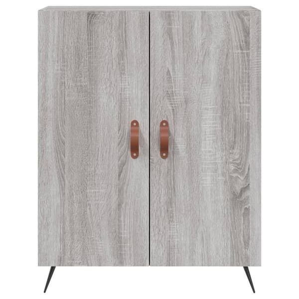 vidaXL højskab 69,5x34x180 cm konstrueret træ grå sonoma-eg