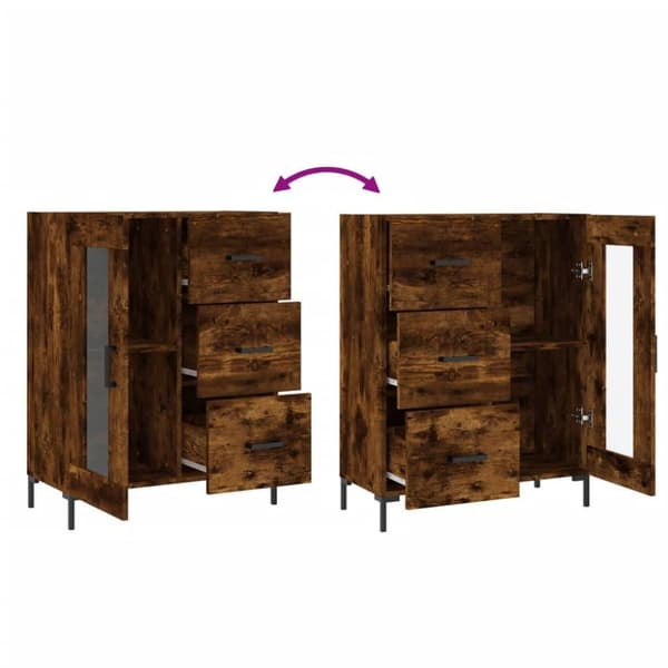 vidaXL Senkki savutammi 69,5x34x90 cm tekninen puu