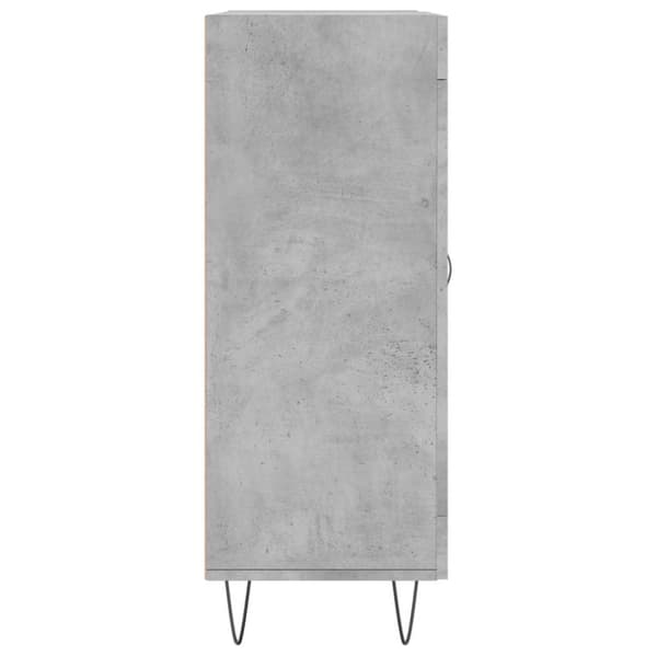 vidaXL Skänk betonggrå 69,5x34x90 cm konstruerat trä