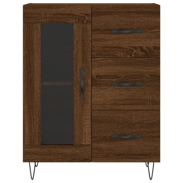 vidaXL Skjenk brun eik 69,5x34x90 cm konstruert tre
