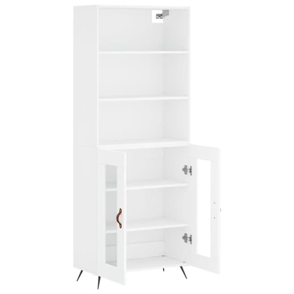 vidaXL højskab 69,5x34x180 cm konstrueret træ hvid