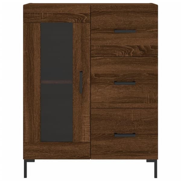 vidaXL Skjenk brun eik 69,5x34x90 cm konstruert tre