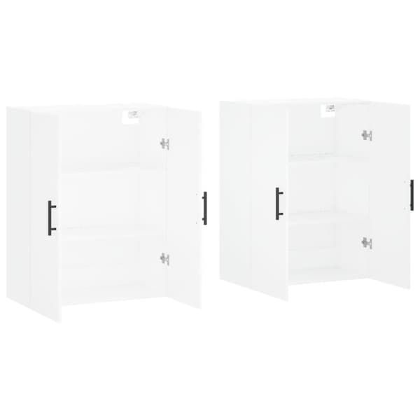 vidaXL vægskabe 2 stk. 69,5x34x90 cm hvid