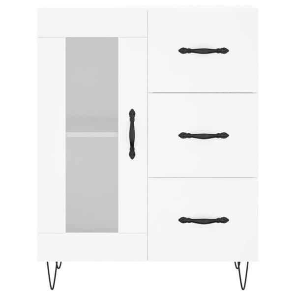 vidaXL Skjenk hvit 69,5x34x90 cm konstruert tre