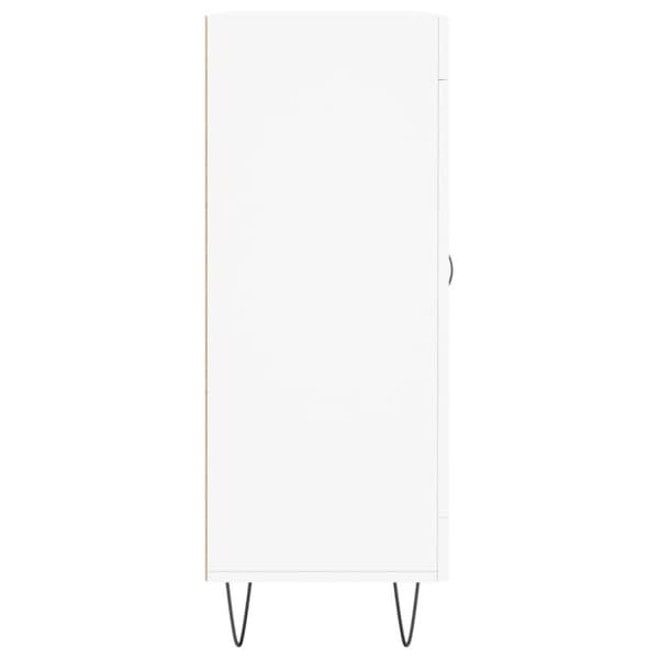 vidaXL Skjenk hvit 69,5x34x90 cm konstruert tre
