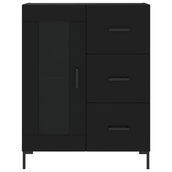 vidaXL Skjenk svart 69,5x34x90 cm konstruert tre