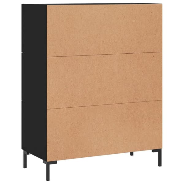 vidaXL Skjenk svart 69,5x34x90 cm konstruert tre