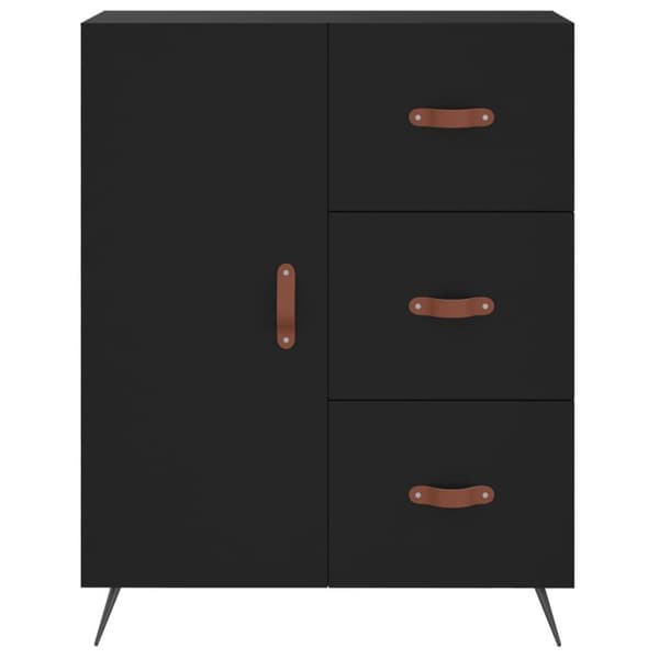 vidaXL Kaappi musta 69,5x34x180 cm tekninen puu