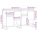 Miniatyrbilde 10 av 11: vidaXL Skjenker 2 stk brun eik konstruert tre