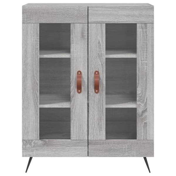 vidaXL højskab 69,5x34x180 cm konstrueret træ grå sonoma-eg
