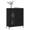 Miniatyrbilde 2 av 11: vidaXL Skjenk svart 69,5x34x90 cm konstruert tre