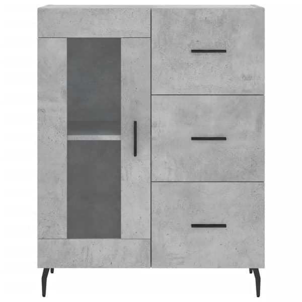 vidaXL Senkki betoninharmaa 69,5x34x90 cm tekninen puu