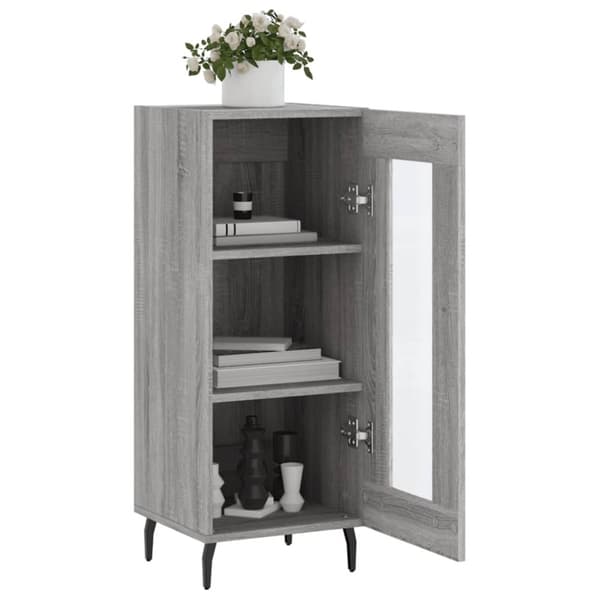 vidaXL Senkki harmaa Sonoma 34,5x34x90 cm tekninen puu