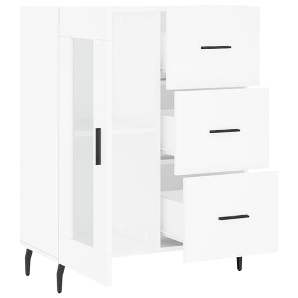 vidaXL Skjenk hvit 69,5x34x90 cm konstruert tre