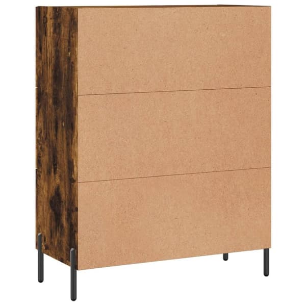 vidaXL Skjenk røkt eik 69,5x34x90 cm konstruert tre