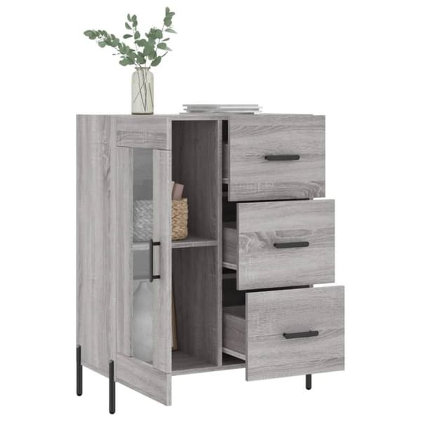 vidaXL Senkki harmaa Sonoma 69,5x34x90 cm tekninen puu