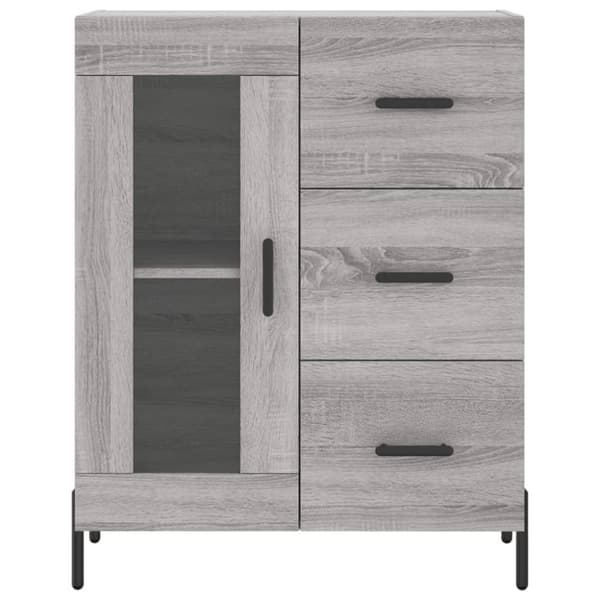 vidaXL Senkki harmaa Sonoma 69,5x34x90 cm tekninen puu