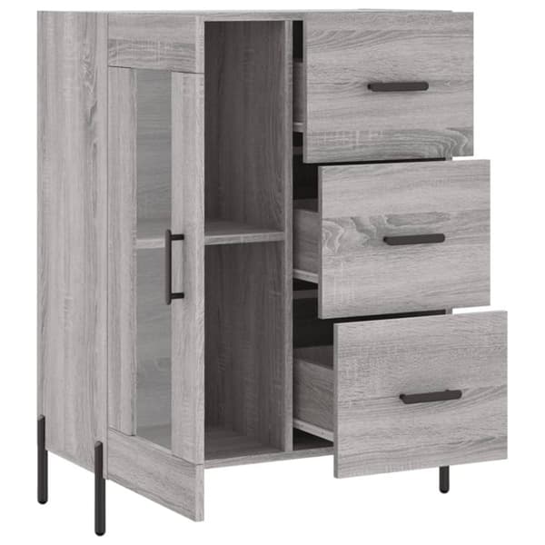 vidaXL Senkki harmaa Sonoma 69,5x34x90 cm tekninen puu